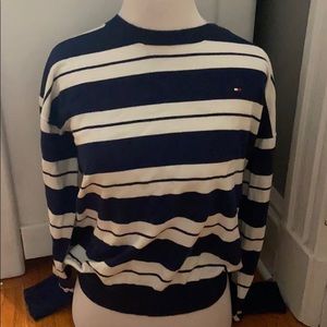 Blue and white striped Tommy Hilfiger sweater
